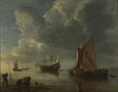 Ein ruhiges Meer, 1655-1657 von Hendrick Jacobsz. Dubbels