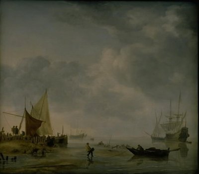 Ansicht einer niederländischen Reede von Hendrick Jacobsz Dubbels