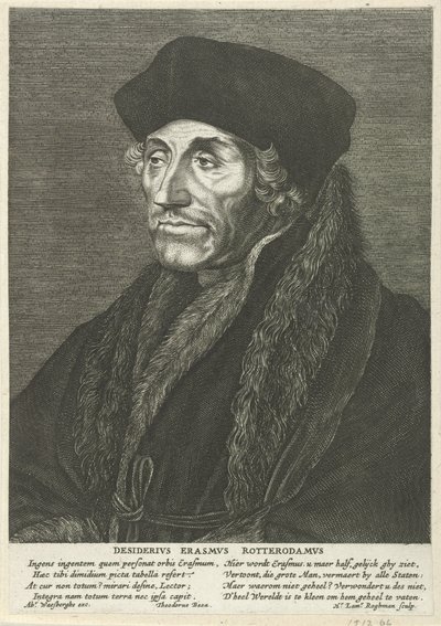 Porträt von Desiderius Erasmus von Hendrick Lambertsz. Roghman