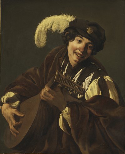 Junge spielt die Laute, 1620er Jahre von Hendrick ter Brugghen