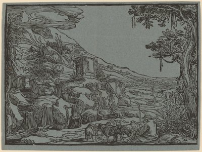 Arkadische Landschaft von Hendrik Goltzius