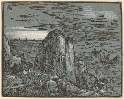 Klippe an einer Küste von Hendrik Goltzius