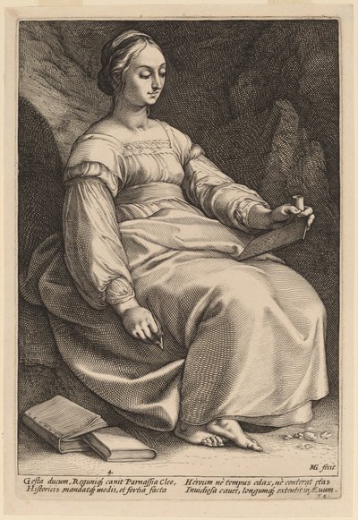 Clio von Hendrik Goltzius