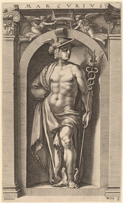 Merkur von Hendrik Goltzius after Polidoro da Caravaggio