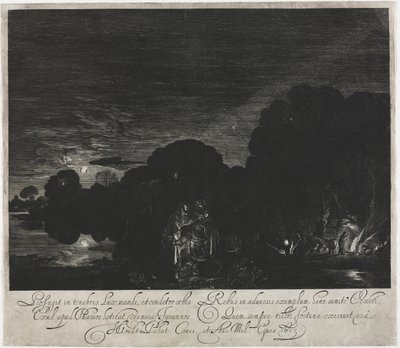 Die Flucht nach Ägypten (Nacht) von Hendrik Goudt