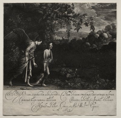 Tobias und der Engel (große Platte) von Hendrik Goudt