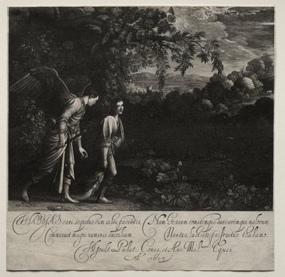 Tobias und der Engel, große Platte von Hendrik Goudt