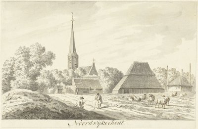Ansicht des Dorfes Noordwijkerhout von Hendrik Tavenier