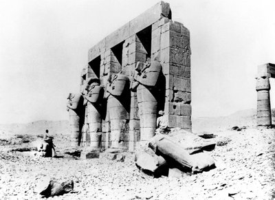 Tempelruinen, Nubien, Ägypten, 1887 von Georges Henri Bechard