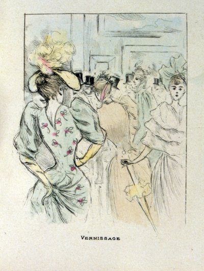 Frau in High Fashion von Henri Boutet