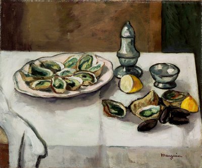 Stillleben mit Austern von Henri Charles Manguin