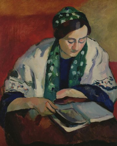 Die Leserin im grünen Hut von Henri Charles Manguin