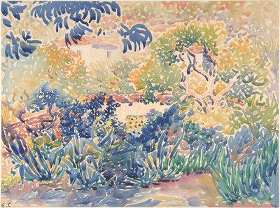 Der Garten des Künstlers in Saint-Clair, 1904-5 von Henri Edmond Cross