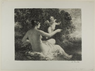 Venus und Amor, große Platte von Ignace Henri Jean Fantin Latour