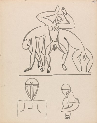 Neun Figurenstudien von Henri Gaudier Brzeska