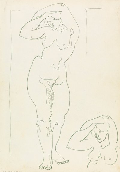 Zwei Studien einer weiblichen Figur von Henri Gaudier Brzeska
