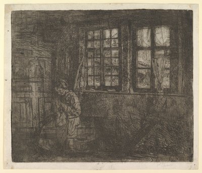 Die Schneiderin, ca. 1863 von Henri Jean Augustin de Braekeleer