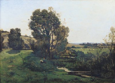 Blick von Moncel-sur-Seine, ca. 1868 von Henri Joseph Harpignies