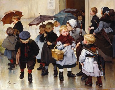 Die Klasse verlassen, 1888 von Henri Jules Jean Geoffroy