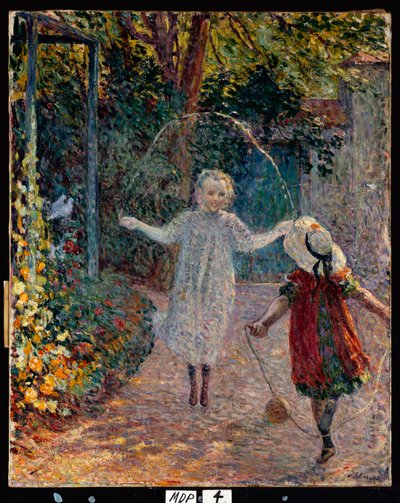 Junge Mädchen spielen im Garten, 1899 von Henri Lebasque