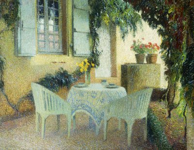 Terrasse des Herrenhauses in Marquayrol von Henri Martin