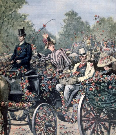 Blumenschlacht-Parade, 1891 von Henri Meyer