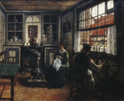 Die Spinnerin von Henri de Braekeleer