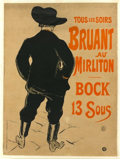 Aristide Bruant von Henri de Toulouse Lautrec