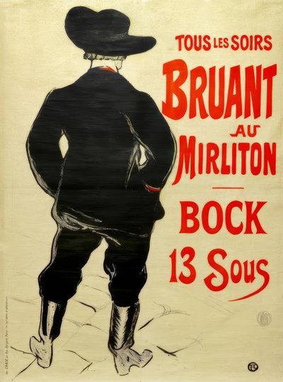 Bruant im Mirliton von Henri de Toulouse Lautrec