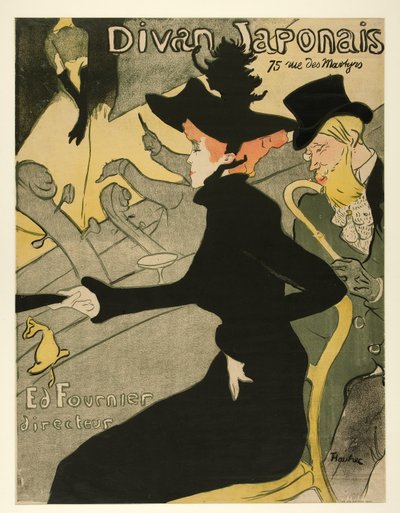 Divan Japonais, veröffentlicht 1892 von Henri de Toulouse Lautrec