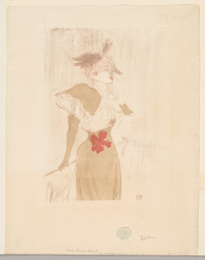 Mademoiselle Marcelle Lender, stehend von Henri de Toulouse Lautrec