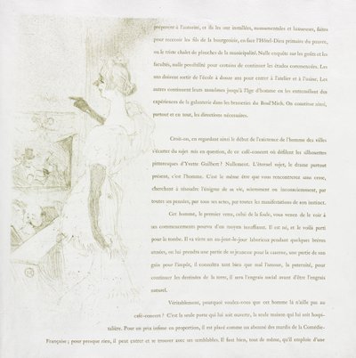 Yvette Guilbert - Französische Serie: Nr. 6 von Henri de Toulouse Lautrec