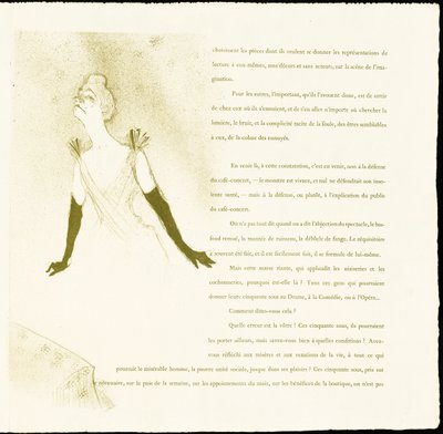 Yvette Guilbert von Henri de Toulouse Lautrec