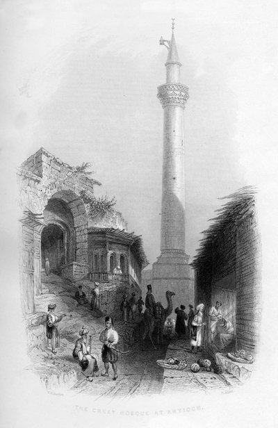 Die Große Moschee in Antiochia, Türkei, 1841 von Henry Adlard