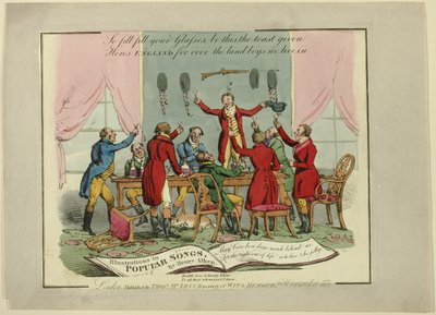 Tafel aus Illustrationen zu beliebten Liedern von Henry Alken