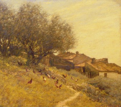 Ein Dorf am Hang in der Provence von Henry Herbert La Thangue