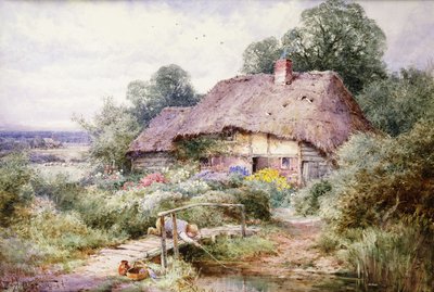 Fische fangen in Eastbury, Berkshire von Henry John Sylvester Stannard