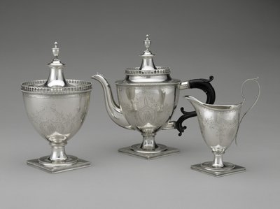 Teekanne, Zuckerdose und Sahnekännchen von Henry Lupp