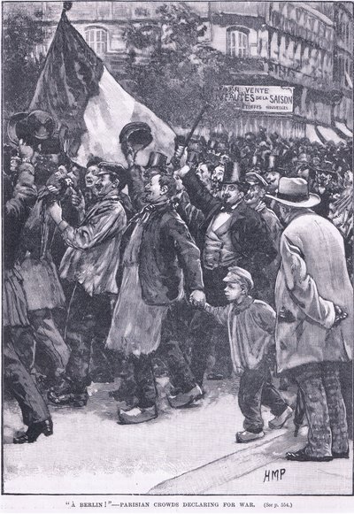 Eine Berliner Pariser Menge erklärt den Krieg von Henry Marriott Paget