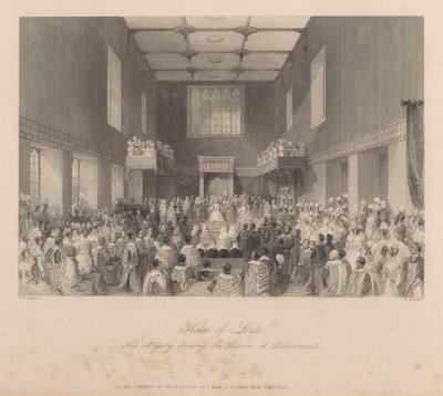 Ihre Majestät eröffnet die Parlamentssitzung von Henry Melville