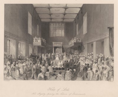 Ihre Majestät eröffnet die Parlamentssitzung von Henry Melville
