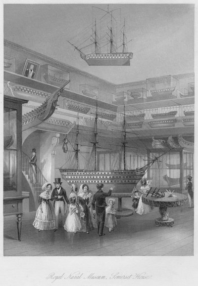 Royal Naval Museum, Somerset House, ca. 1841 von Henry Melville