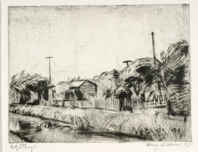 Kleingärten am Kanal von Henry Nielsen