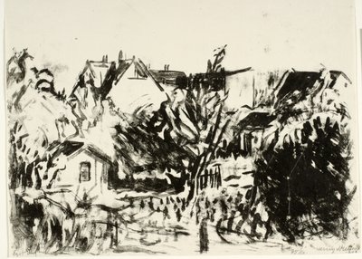 Blick über Gärten und Häuser von Henry Nielsen