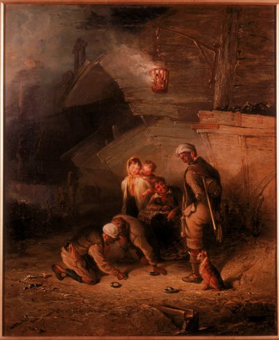 Bergleute spielen Quoits von Henry Perlee Parker