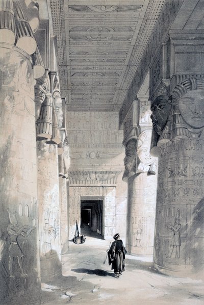 Tempel von Denderah, Ägypten, 19. Jahrhundert von Henry Pilleau