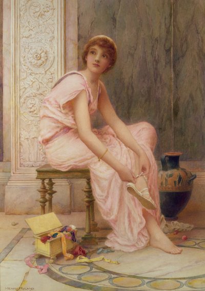 Sandalen binden von Henry Ryland
