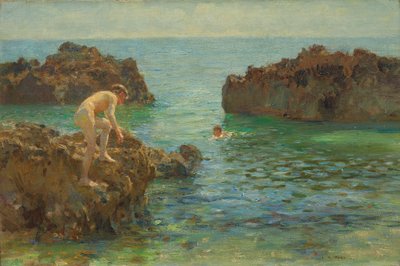 Jungen beim Baden von Henry Scott Tuke