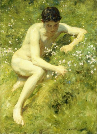 Auf der Wiese, 1906 von Henry Scott Tuke