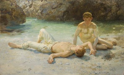 Mittagshitze von Henry Scott Tuke